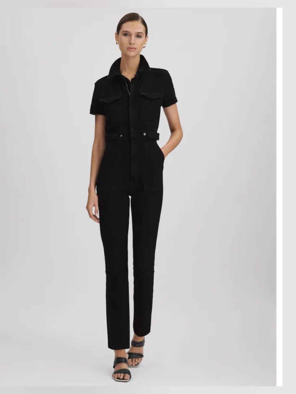 Good American denim black Jumpsuit